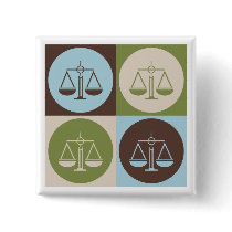 Pop Art Criminal Justice Pinback Buttons