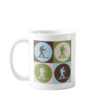 Pop Art Cross Country Skiing Coffee Mugs