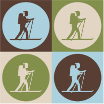 Pop Art Cross Country Skiing photo sculptures