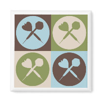 Pop Art Darts Fridge Magnets
