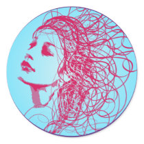Pop Art Diva Woman Sticker