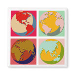 Pop Art Earth magnets