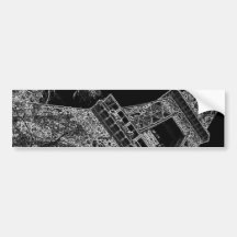 Pop Art Eiffel Tower Paris Bumper Sticker