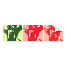 Pop Art Elephants Bumper Sticker