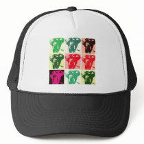 Pop Art Elephants Mesh Hat