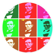 Pop Art .esque Abraham Lincoln stickers