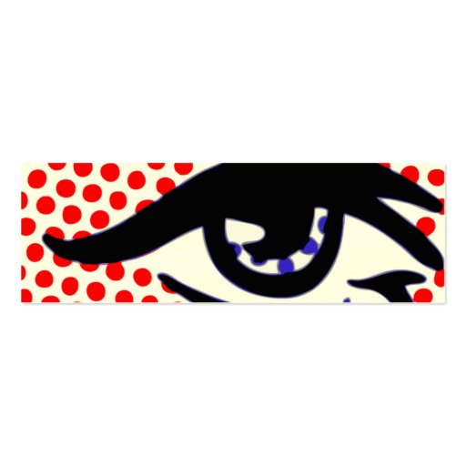Pop Art Eye Business Card Templates (back side)
