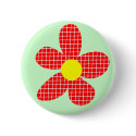 Pop Art Flower - Light Green buttons