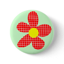 Pop Art Flower - Light Green buttons