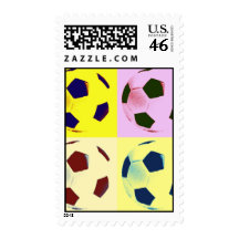 Pop Art Football - Soccer Postage