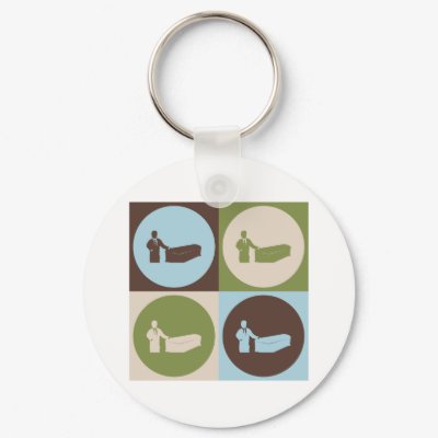 Pop Art Funeral Key Chain