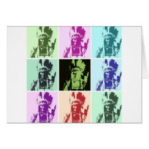Pop Art Geronimo Greeting Cards