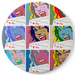 POP ART GIRL BUTTONS