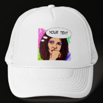 pop art girl customizable hats by popart pop art girl customizable hats