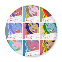 POP ART GIRL MAGNETS