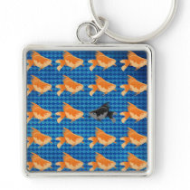 Pop Art Goldfish Black Sheep Keychain