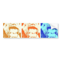 Pop Art Gorilla Bumper Sticker