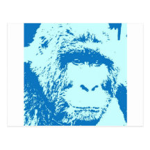 Pop Art Gorilla Faces Post Card