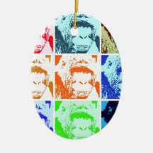 Pop Art Gorillas Christmas Ornament
