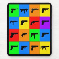Pop Art Guns mousepads by pixelholic Pop Art Guns mousepads