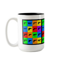 Pop Art Guns mugs by pixelholic Pop Art Guns mugs