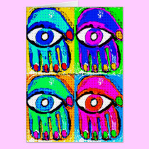Pop Art Hamsa Card cards