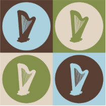 Pop Art Harp Photo Cutouts