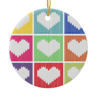 Pop art heart ornament