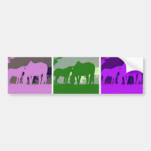 Pop Art Horses Bumper Stickers