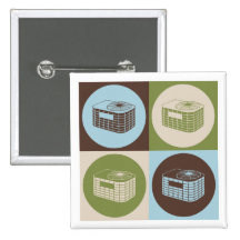 Pop Art HVAC Pinback Button