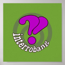 Pop Art Interrobang (Green) Poster
