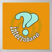 Pop Art Interrobang (Orange) Posters