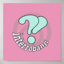 Pop Art Interrobang (Pink) Poster