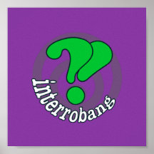 Pop Art Interrobang (Purple) Posters