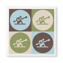 Pop Art Kayaking magnets by busybrain Pop Art Kayaking magnets