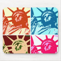 Pop Art Lady Liberty New York City Mousepad
