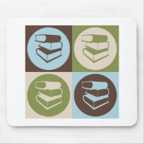 Pop Art Library Work mousepads by busybrain Pop Art Library Work mousepads