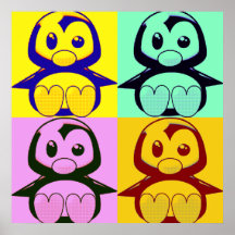 Pop Art Little Tux Penguin Poster