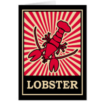 Pop Art Lobster Greeting Card
