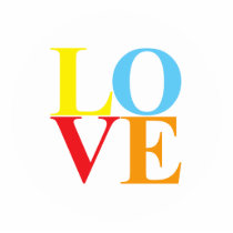 Pop Art LOVE photo sculptures by Ladiebug Pop Art LOVE photo sculptures