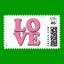 POP ART LOVE postage by greenbaby POP ART LOVE postage