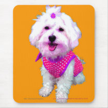 POP ART Maltese mousepads by reneespade POP ART Maltese mousepads