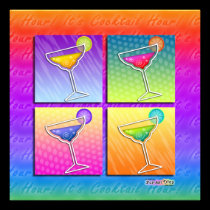 Pop Art MARGARITAS SQ. PARTY INVITATION invitations