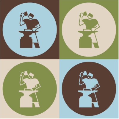 Pop Art Metal Working Photo Cut Out by busybrain