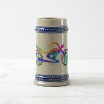 Pop Art MOTORCYCLE BEER STEIN Mug mugs