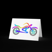 Pop Art MOTORCYCLE Greeting or Note Card cards