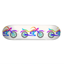 Pop Art MOTORCYCLE Skateboard