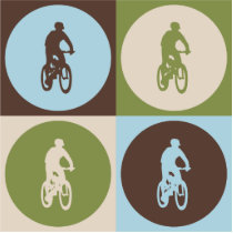 Pop Art Mountain Biking photo sculptures