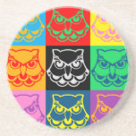 Pop Art Owl Face Coaster