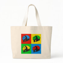 Pop Art Panda Tote Bags